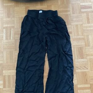 Wilfred 🖤 Black Wide-Leg Satin Lounge Pants – Size XS 🖤